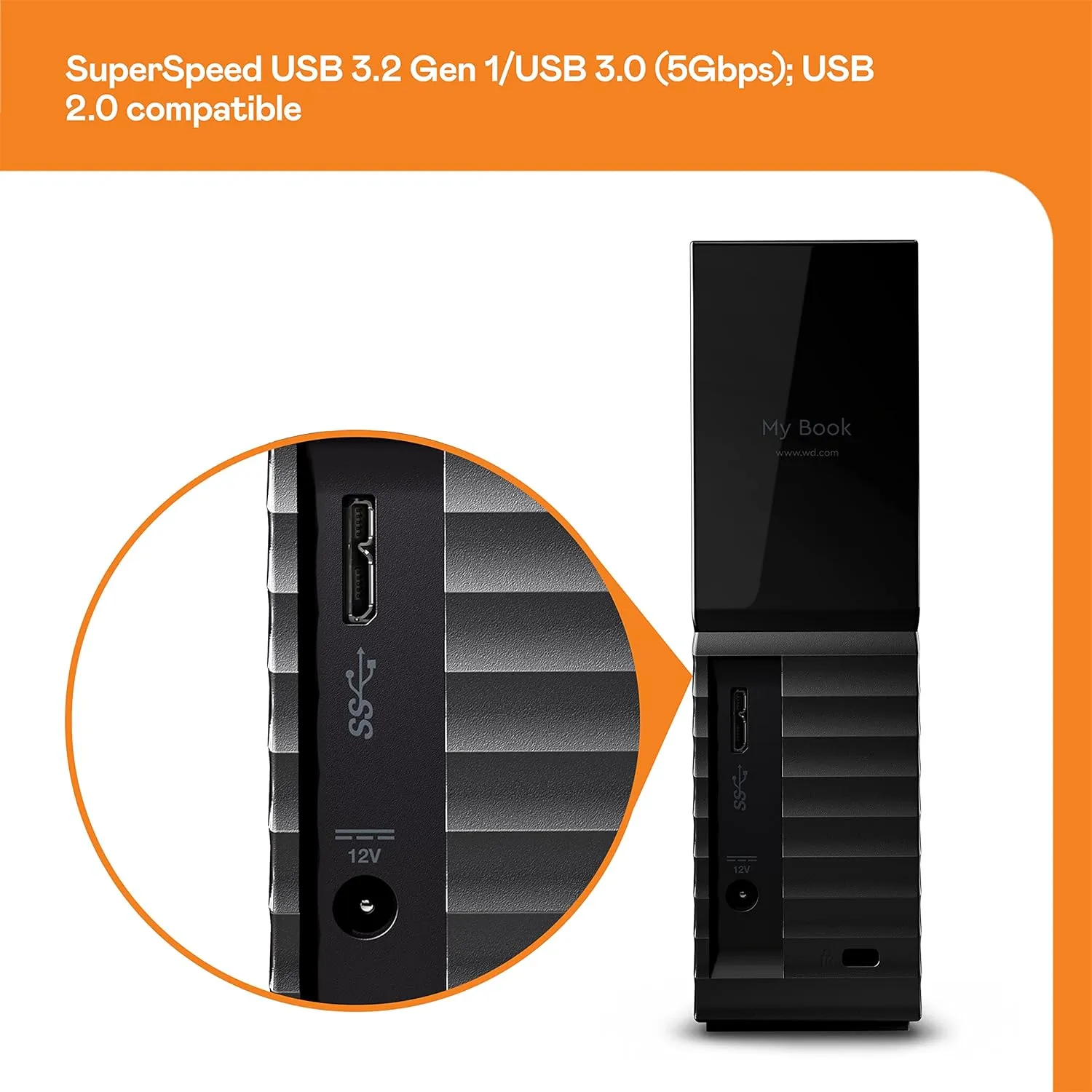 WD My Book 12TB 3.5 Inch External Hard Disk view 3